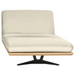 OTTOMANE Palermo in Echtleder Naturfarben  - Beige/Schwarz, Design, Leder/Holz (114/92/165-218cm) - Dieter Knoll