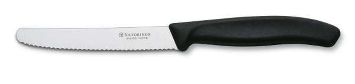 TOMATENMESSER Swiss Classic  - Silberfarben/Schwarz, Basics, Kunststoff (24/10/4cm) - Victorinox