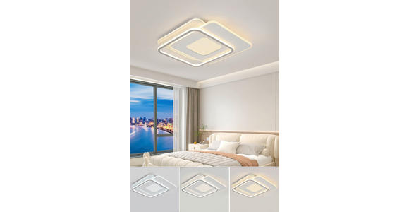 DECKENLEUCHTE    46,5/48,5/5 cm  - Chromfarben/Alufarben, Trend, Kunststoff/Metall (46,5/48,5/5cm) - Novel