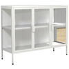 VITRINE in Weiss  - Weiss/Transparent, Design, Glas/Metall (110/80/35cm) - MID.YOU