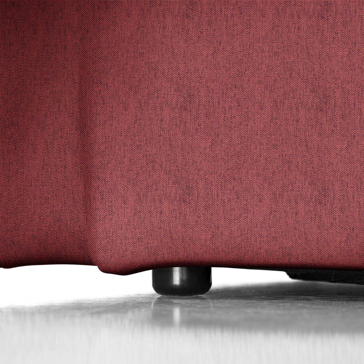 ECKSOFA Rot Webstoff Rücken echt  - Rot/Schwarz, Design, Kunststoff/Textil (290/171cm) - home24