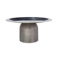 TORTENPLATTE   - Silberfarben/Dunkelblau, Trend, Metall (29/14cm) - Kayoom