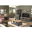 TV-ELEMENT Holzwerkstoff Eiche Artisan  - Graphitfarben/Eiche Artisan, ROMANTIK / LANDHAUS, Holzwerkstoff/Metall (193/54/51cm) - Hom`in