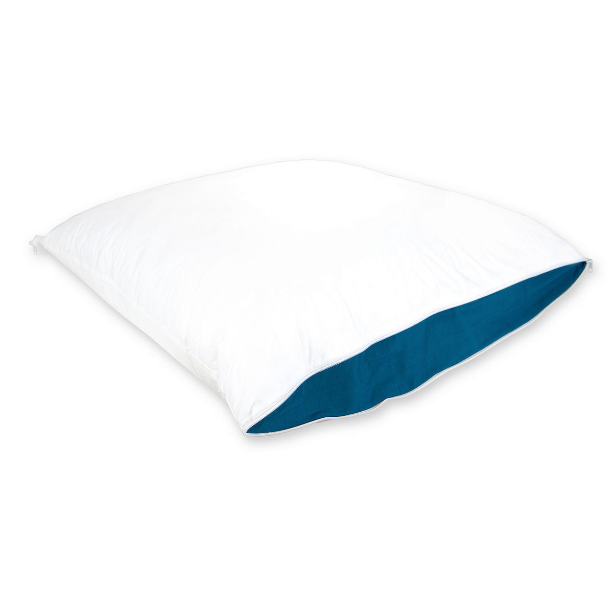 KOPFPOLSTER 80/80 cm  EaZzzy Zipperkissen  - Weiß, Basics, Kunststoff/Textil (80/80cm) - Genius