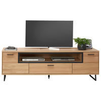 LOWBOARD Bastia Eichefarben  185,2/58,8/50,2 cm  - Dunkelgrau/Eichefarben, Konventionell, Holz/Metall (185,2/58,8/50,2cm) - Cantus