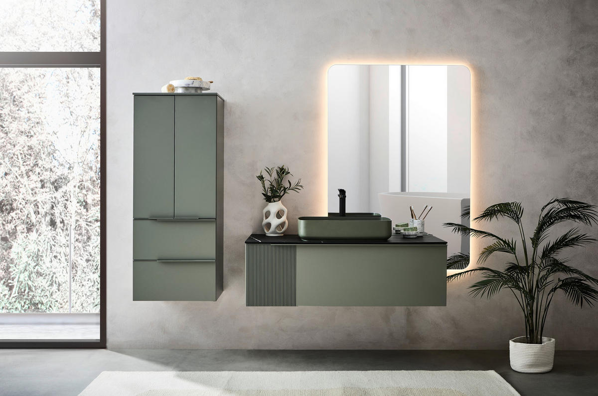 BADEZIMMERSPIEGEL 95/136/3 cm  - Silberfarben, KONVENTIONELL, Glas (95/136/3cm) - Dieter Knoll