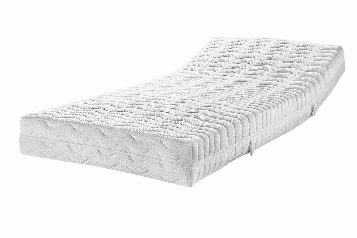 KALTSCHAUMMATRATZE 1 FOUR ME, MODELL 4 90/200 cm Höhe ca. 22 cm  - Weiss, Basics, Textil (90/200cm) - Dieter Knoll