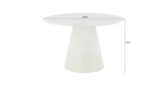 ESSTISCH 120/120/75 cm Nachbildung  Holzwerkstoff rund Beige  - Beige, Design, Holzwerkstoff (120/120/75cm) - Xora