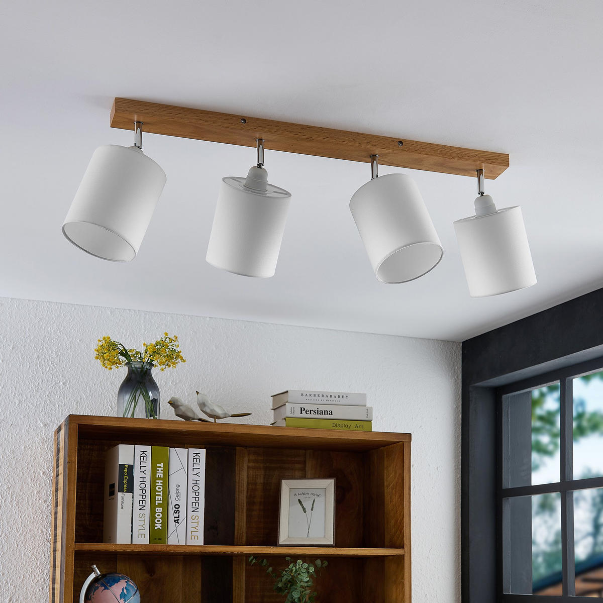 STRAHLER Sofia 104/38/26 cm  - Eschefarben/Weiß, Natur, Holz/Textil (104/38/26cm) - Marama