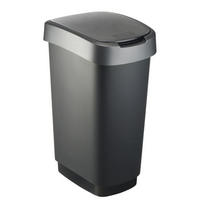 ABFALLEIMER TWIST 50 L  - Dunkelgrau/Schwarz, Basics, Kunststoff (40,1/29,8/60,2cm) - Rotho