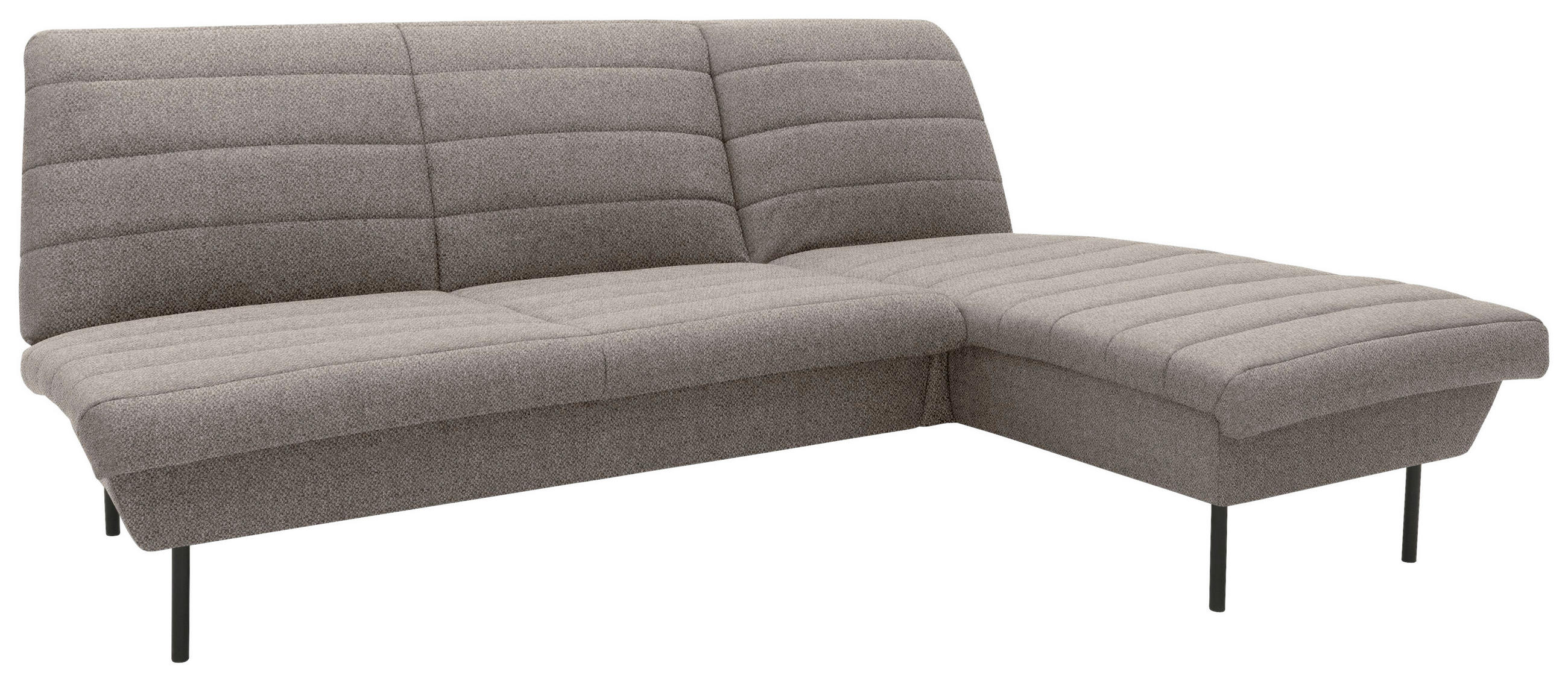 ECKSOFA in Webstoff Braun, Beige  214/168 cm  - Beige/Schwarz, Design, Textil/Metall (214/168cm) - LOOKS by W.Joop