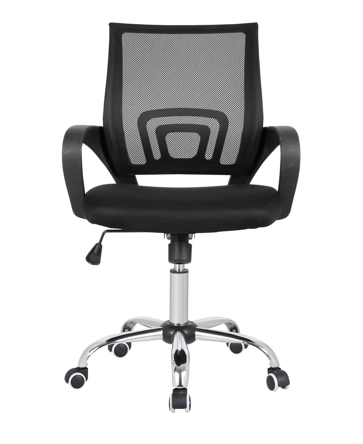 DREHSTUHL  in Netzbespannung Grau, Schwarz  - Silberfarben/Schwarz, MODERN, Kunststoff/Textil (54/89/58cm) - Livetastic