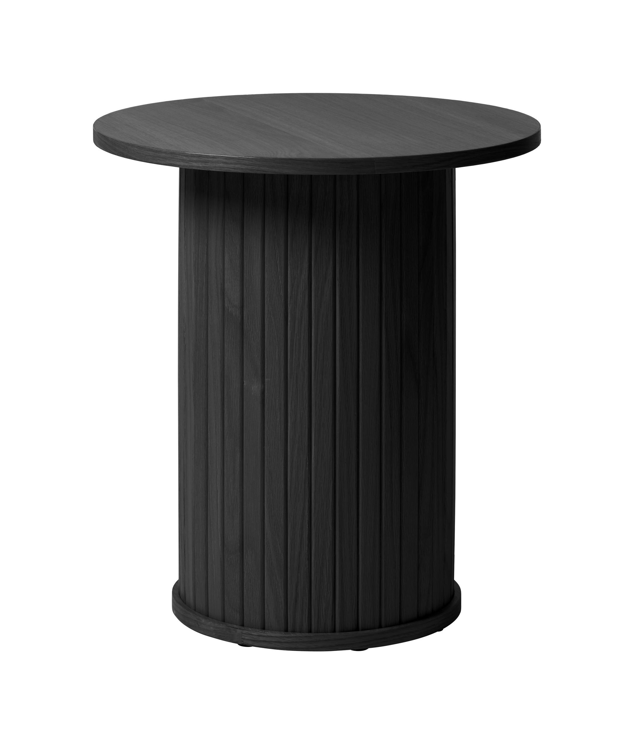 BEISTELLTISCH 50/50/55 cm furniert Schwarz rund  - Eichefarben/Schwarz, Trend, Holzwerkstoff (50/50/55cm) - home24