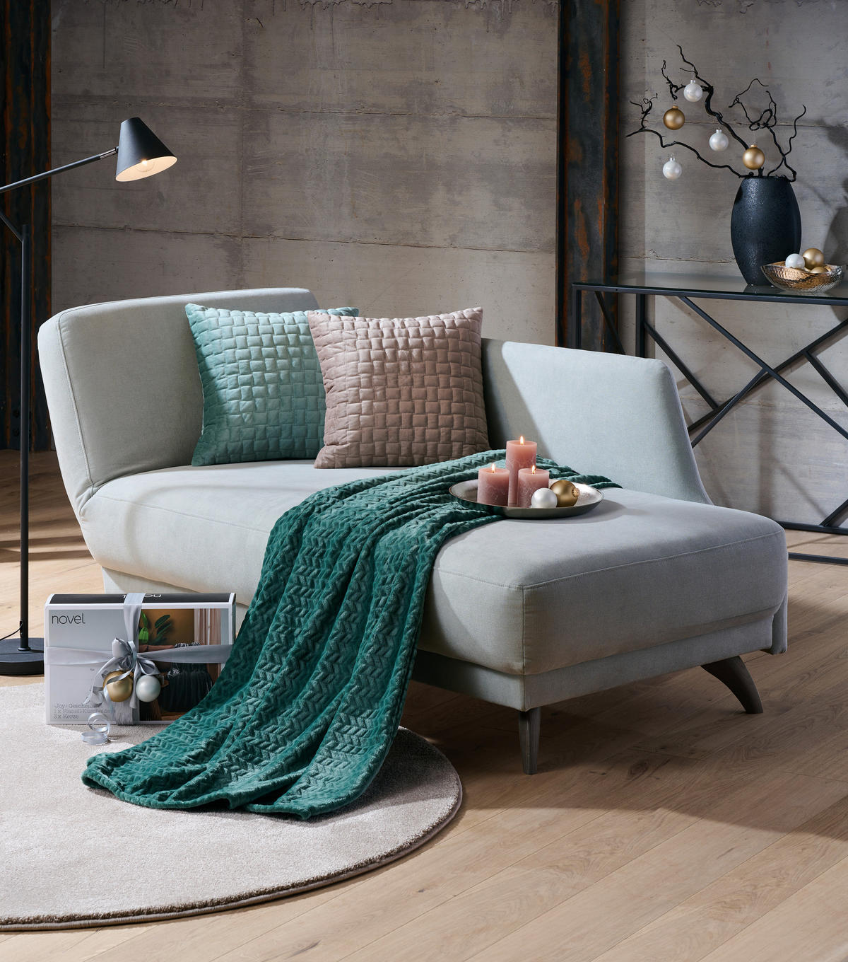 GESCHENKBOX  - Salbeigrün, Basics, Textil (130/170cm) - Novel