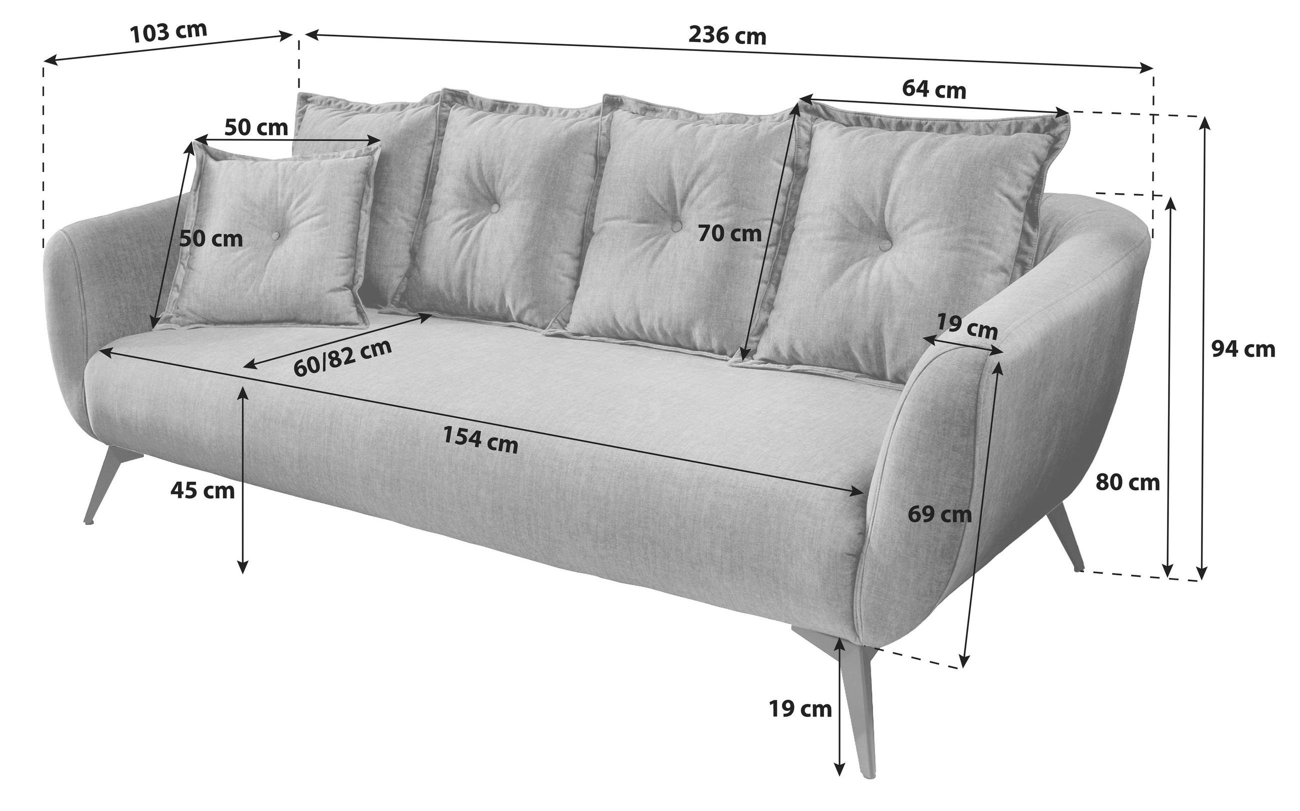 Thumbnail - Livetastic 3-Sitzer-Sofa, Gelb, Textil, Buche, massiv, Uni, Füllung: Schaumstoff, 236x94x103 cm, Fsc, AZO-frei, Made in ...