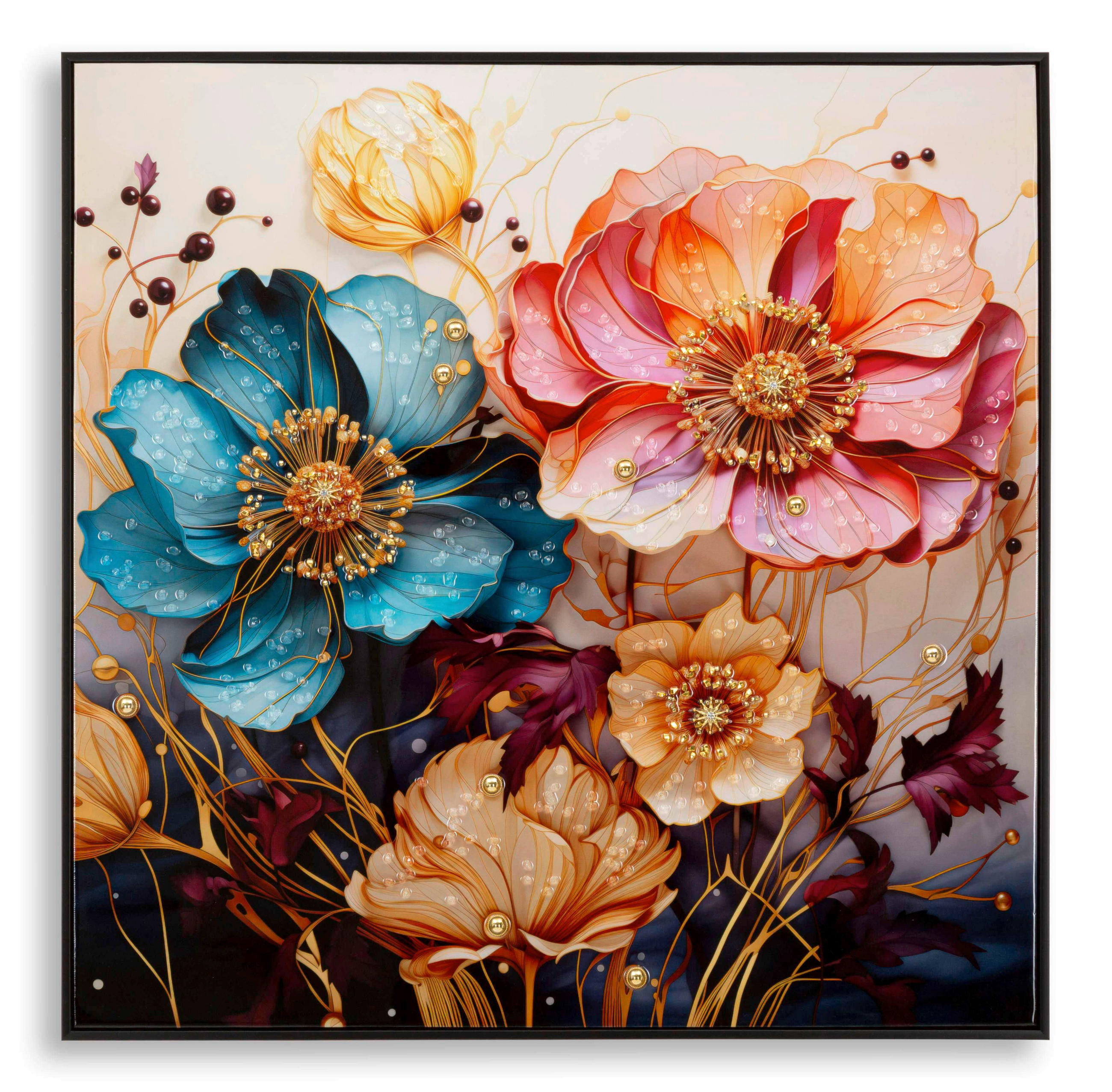 LEINWANDBILD Blumen  - Basics, Holz/Textil (82/82/4cm)