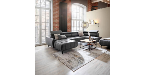 COUCHTISCH in Holz, Metall 65/65/41,5 cm  - Eichefarben/Schwarz, Design, Holz/Metall (65/65/41,5cm) - Johann Jakob