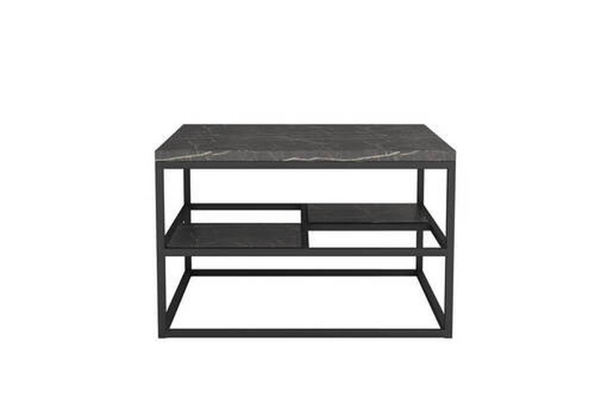 SOFFBORD i trämaterial, metall 70/70/45 cm  - svart, Trend, metall/trämaterial (70/70/45cm) - Stylife