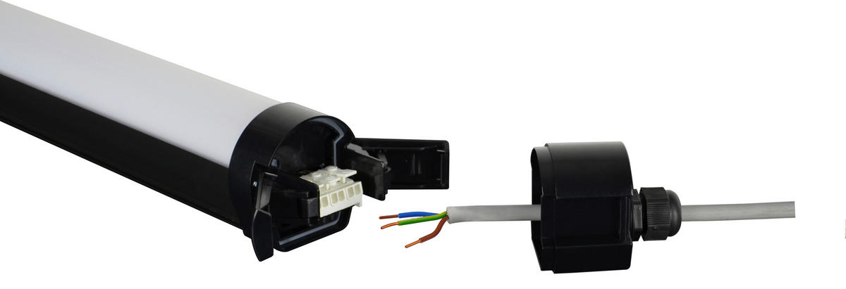 LED-DECKENLEUCHTE pro 62/6/6 cm   - Schwarz, Basics, Kunststoff (62/6/6cm)
