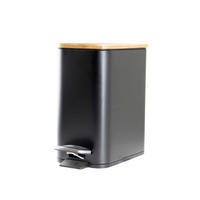 KOSMETIKEIMER 5 l  Holz, Metall  - Schwarz, Basics, Holz/Kunststoff (14/29/28,5cm) - Sadena