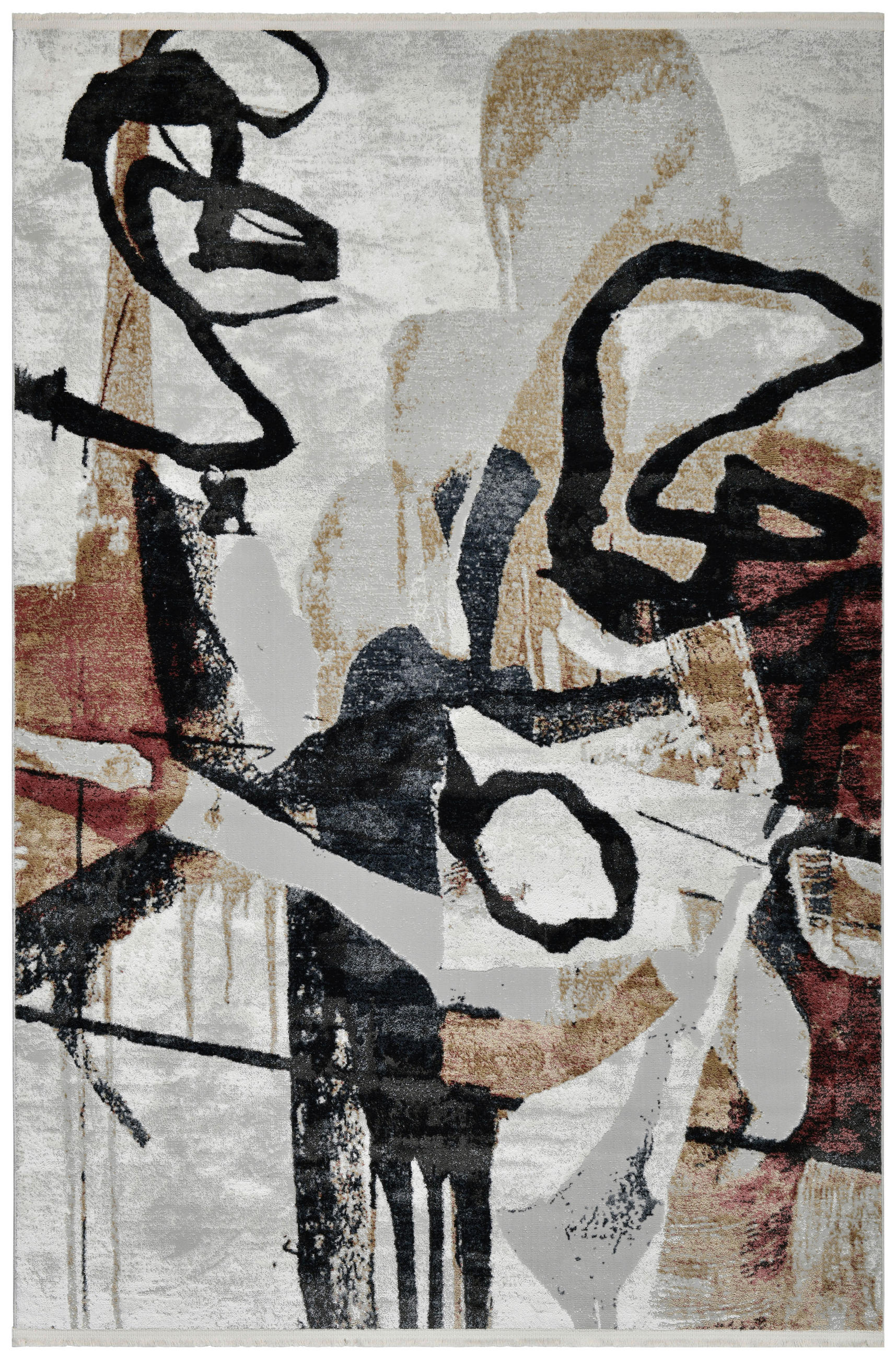 TKANÝ KOBEREC, 80/150 cm, krémová, tmavomodrá - krémová/tmavomodrá, Design, textil (80/150cm)