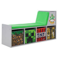 KINDERSITZBANK MINECRAFT  - Multicolor/Grau, MODERN, Holzwerkstoff/Textil (119/60/30cm) - Minecraft