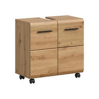 WASCHBECKENUNTERSCHRANK 60/58/30 cm  - Schwarz/Eiche Artisan, Trend, Holzwerkstoff/Kunststoff (60/58/30cm) - MID.YOU
