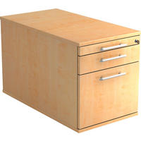 ROLLCONTAINER Ahornfarben  - Ahornfarben/Alufarben, KONVENTIONELL, Holzwerkstoff/Kunststoff (42,8/51,2/80cm) - Venda