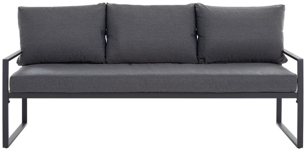 VRTNA GARNITURA   metal, staklo, tekstil  antracit, siva, crna    - siva/crna, Moderno, staklo/metal - Ambia Garden