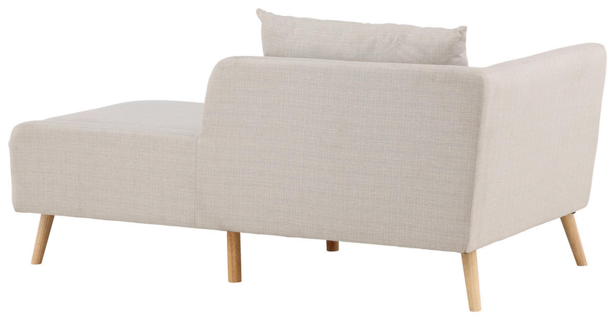RÉCAMIERE in Leinenoptik Beige  - Beige, Design, Holz/Textil (174/80/93cm) - Livetastic