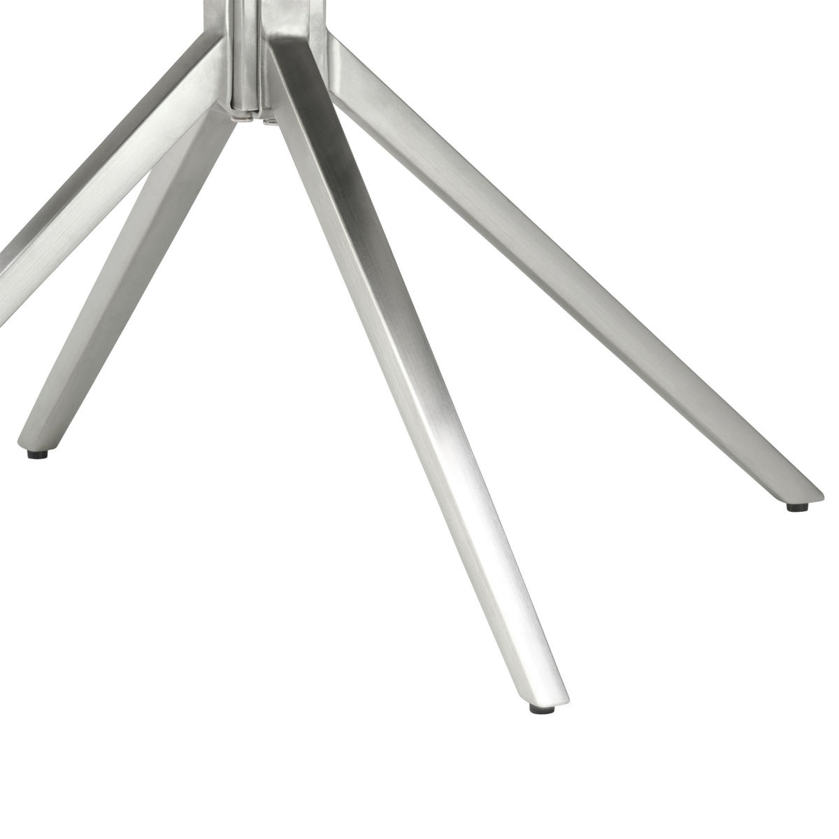 ARMLEHNSTUHL  in Edelstahl Mikrofaser  - Edelstahlfarben/Beige, KONVENTIONELL, Textil/Metall (61/89/63cm) - Livetastic