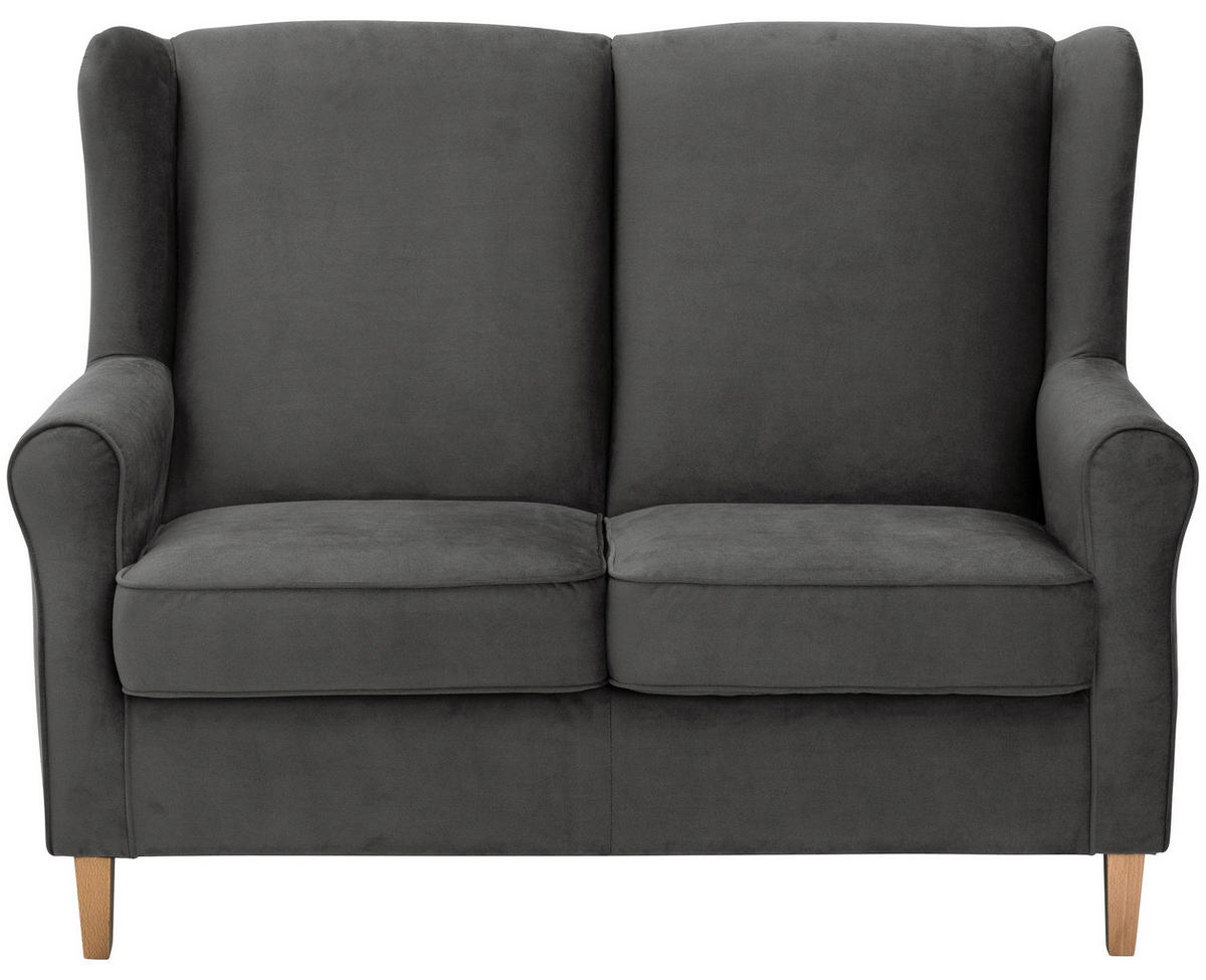 2-SITZER-SOFA Flachgewebe Anthrazit von MAX WINZER