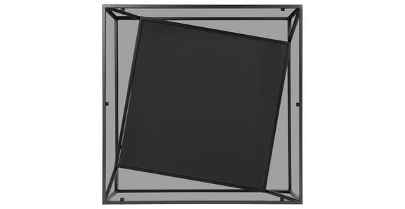 COUCHTISCH Rauchglas, ESG, Klarglas 75/75/43 cm quadratisch Grau, Schwarz  - Schwarz/Grau, Design, Glas/Metall (75/75/43cm) - Carryhome