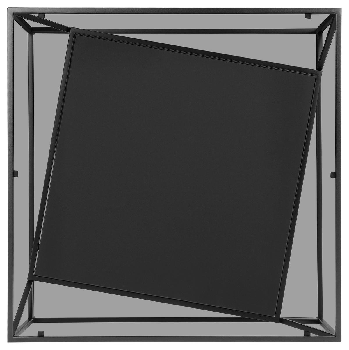 KONFERENČNÝ STOLÍK, sivá, čierna, kov, sklo, 75/75/43 cm - čierna/sivá, Design, kov/sklo (75/75/43cm) - Carryhome