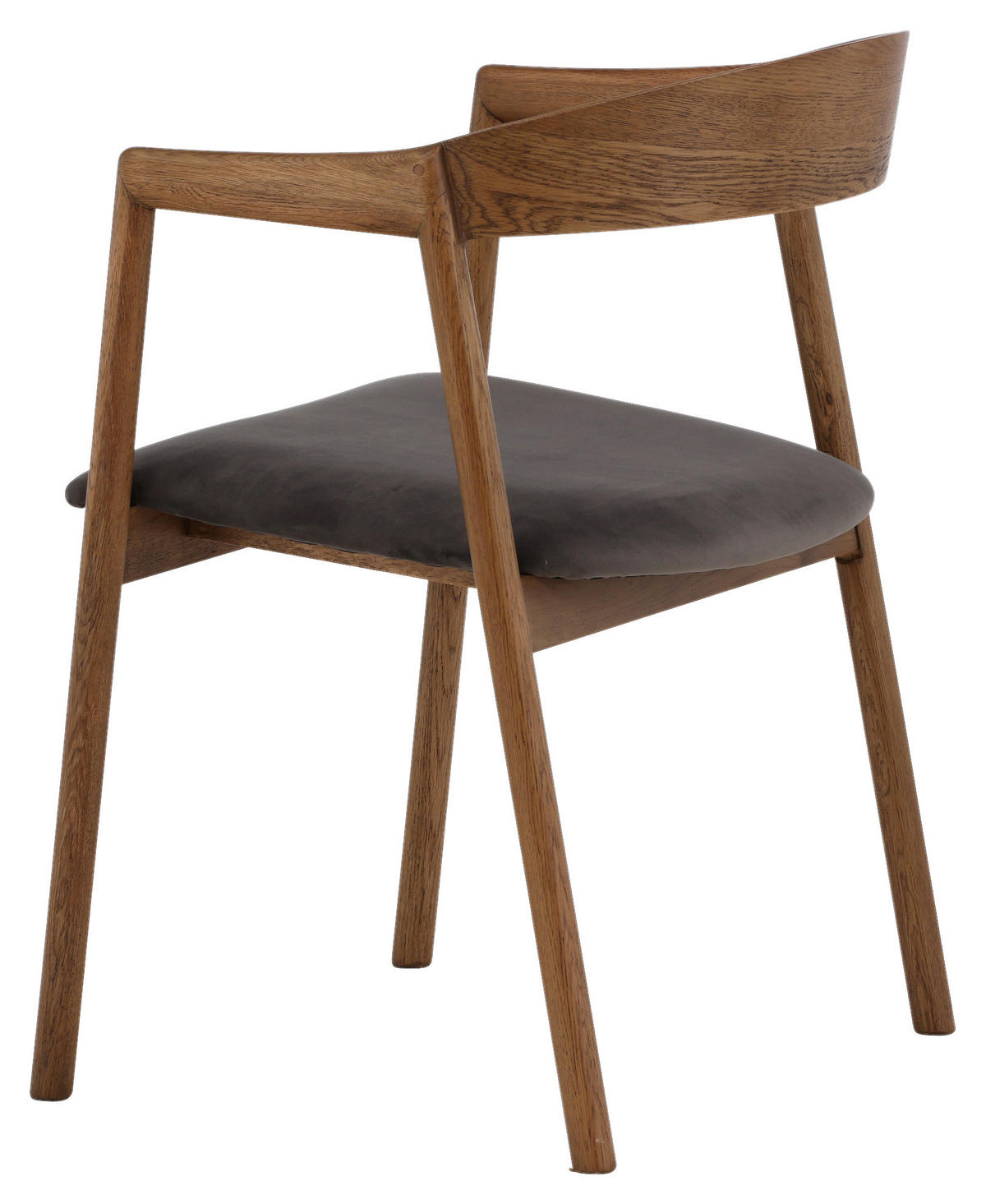 STOLSET 2 styck sammet  - brun/grå, Design, trä/textil (53/76,5/56cm) - Livetastic