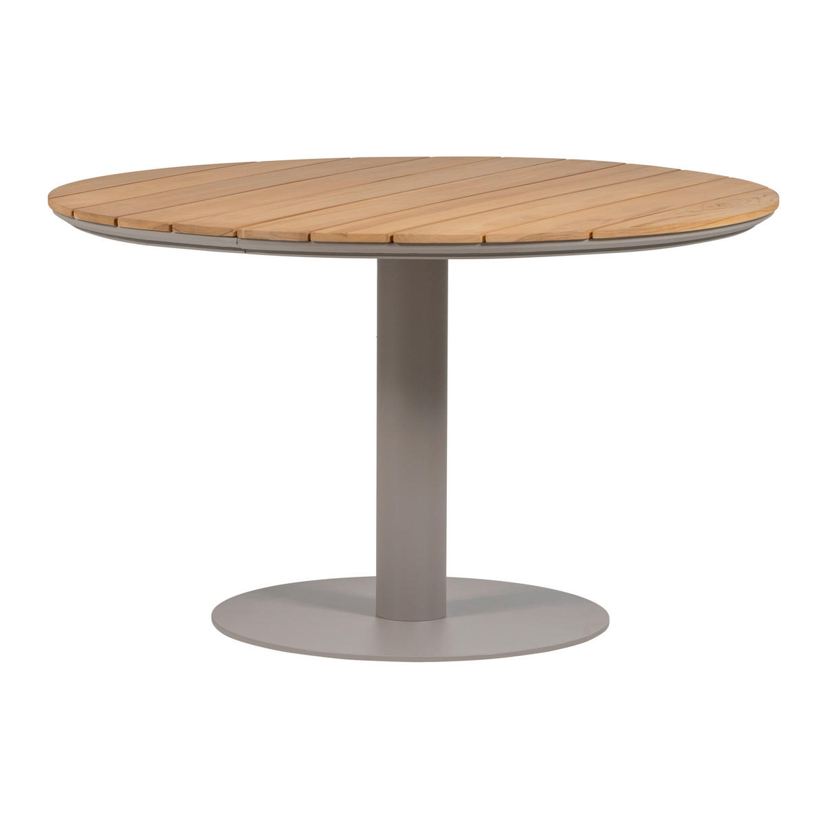GARTENTISCH 122/122/75 cm Metall, Holzwerkstoff rund  - Naturfarben, MODERN, Holzwerkstoff/Metall (122/122/75cm) - Livetastic