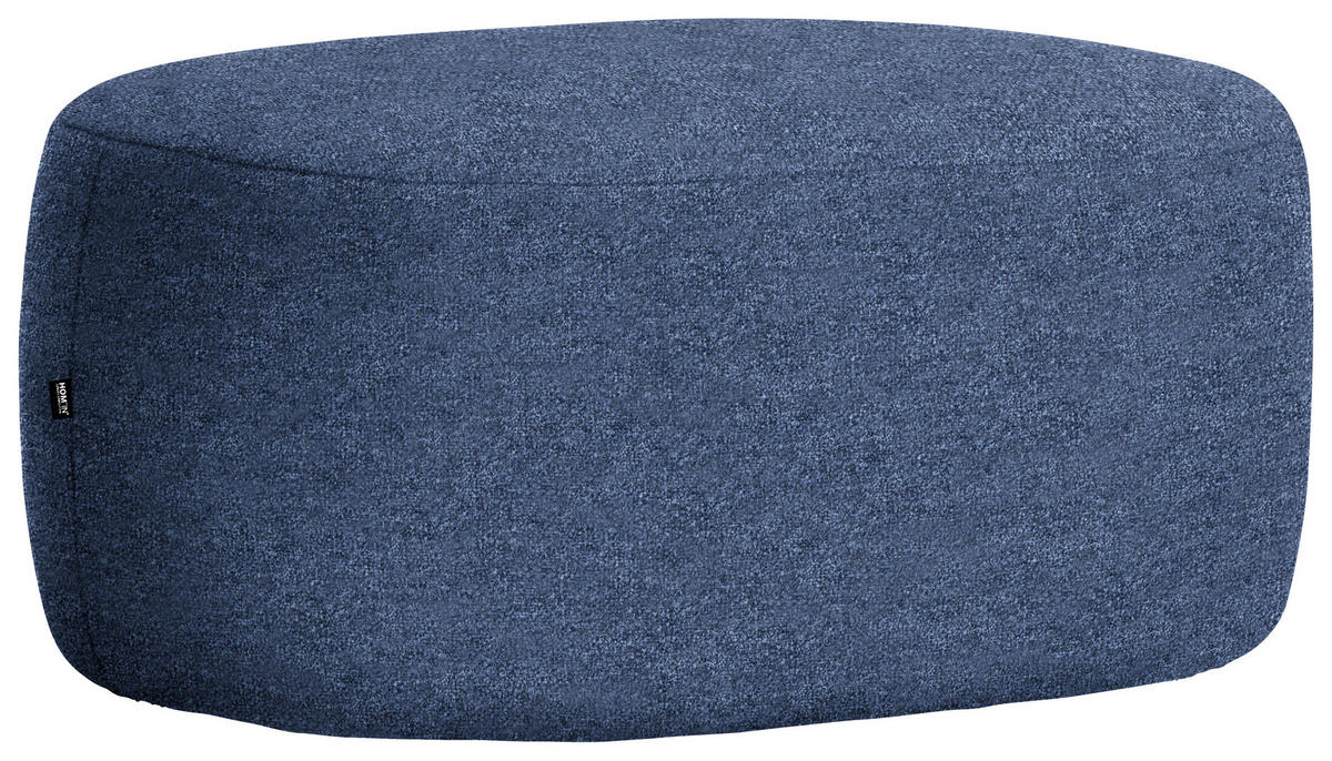 HOCKER in Textil Dunkelblau  - Schwarz/Dunkelblau, MODERN, Kunststoff/Textil (88/43/66cm) - Hom`in