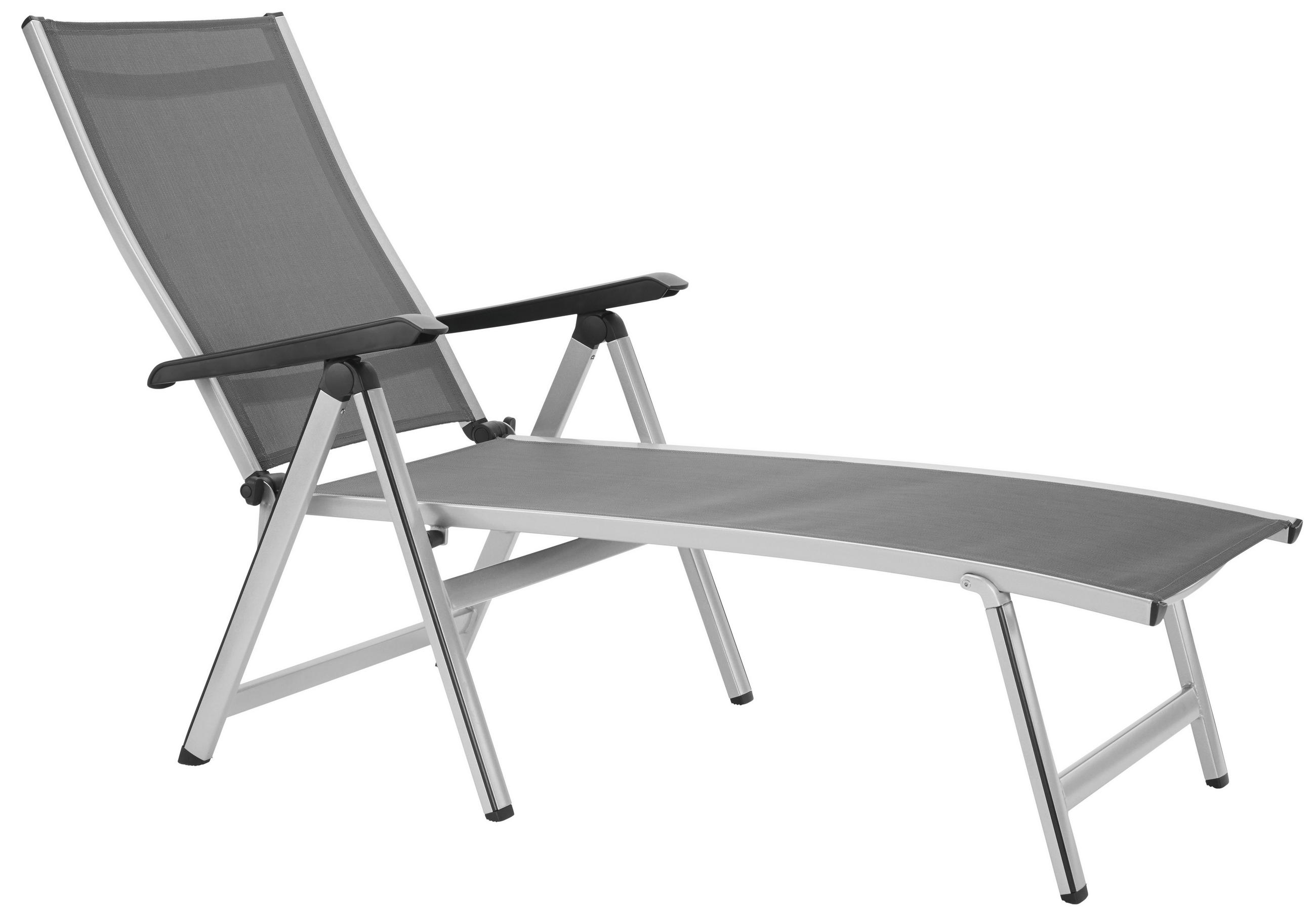 NAPOZÓÁGY 70/104/140 cm  - ezüst/antracit, Design, textil/fém (70/104/140cm) - MWH