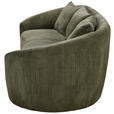 3-SITZER-SOFA in Struktur, Cord Olivgrün  - Schwarz/Olivgrün, Design, Kunststoff/Textil (217/72/95cm) - Carryhome