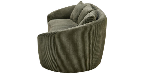 3-SITZER-SOFA in Struktur, Cord Olivgrün  - Schwarz/Olivgrün, Design, Kunststoff/Textil (217/72/95cm) - Carryhome