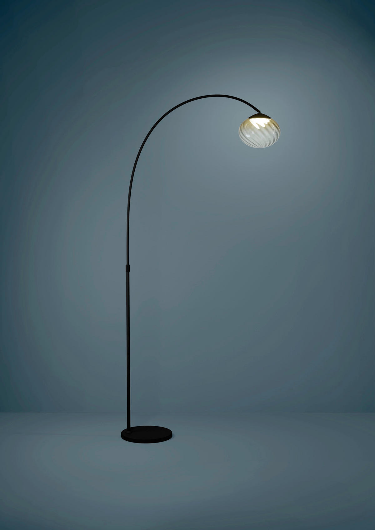 LED-STEHLEUCHTE - Senfgelb/Schwarz, Basics, Glas/Metall (92/24/160cm) - Eglo