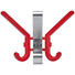 WANDHAKEN in Rot, Chromfarben - Chromfarben/Rot, Design, Kunststoff/Metall (2-17/13/11cm) WANDHAKEN in Rot, Chromfarben - Chromfarben/Rot, Design, Kunststoff/Metall (2-17/13/11cm)