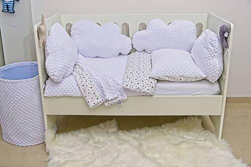 TEKSTILNA OGRADICA ZA KREVETAC   - bela, Osnovno, tekstil (60/40cm)