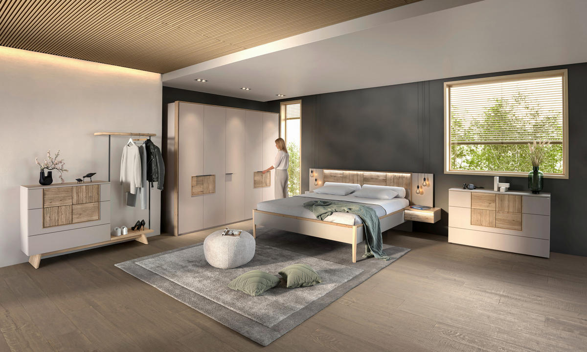 KOMMODE , 168/170/43 cm, 3 Schublade(n)  - Wildeiche/Weiß, Design, Holz/Holzwerkstoff (168/170/43cm) - Voglauer