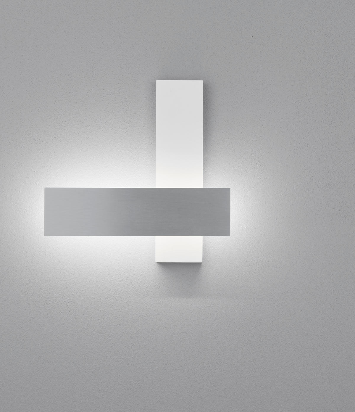 LED-WANDLEUCHTE Dex 7/27/8 cm   - Alufarben/Weiß, Design, Metall (7/27/8cm) - Helestra