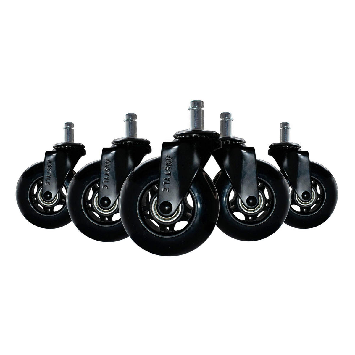 DREHSTUHLROLLE  - Schwarz, Design, Kunststoff (7,5/12/3,3cm) - Livetastic