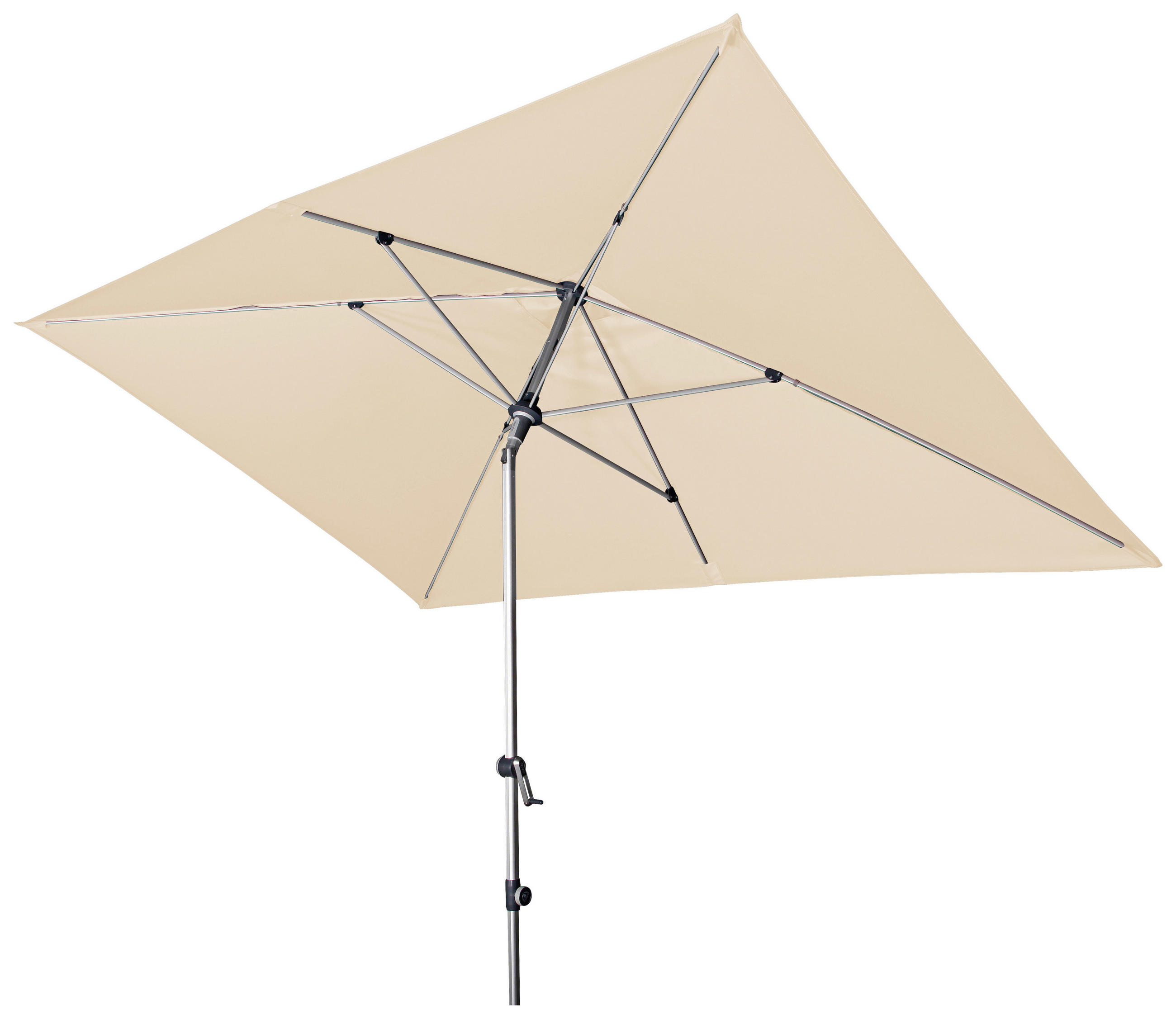 SONNENSCHIRM 300x200 cm Naturfarben  - Alufarben/Naturfarben, KONVENTIONELL, Textil/Metall (300/200cm) - Doppler