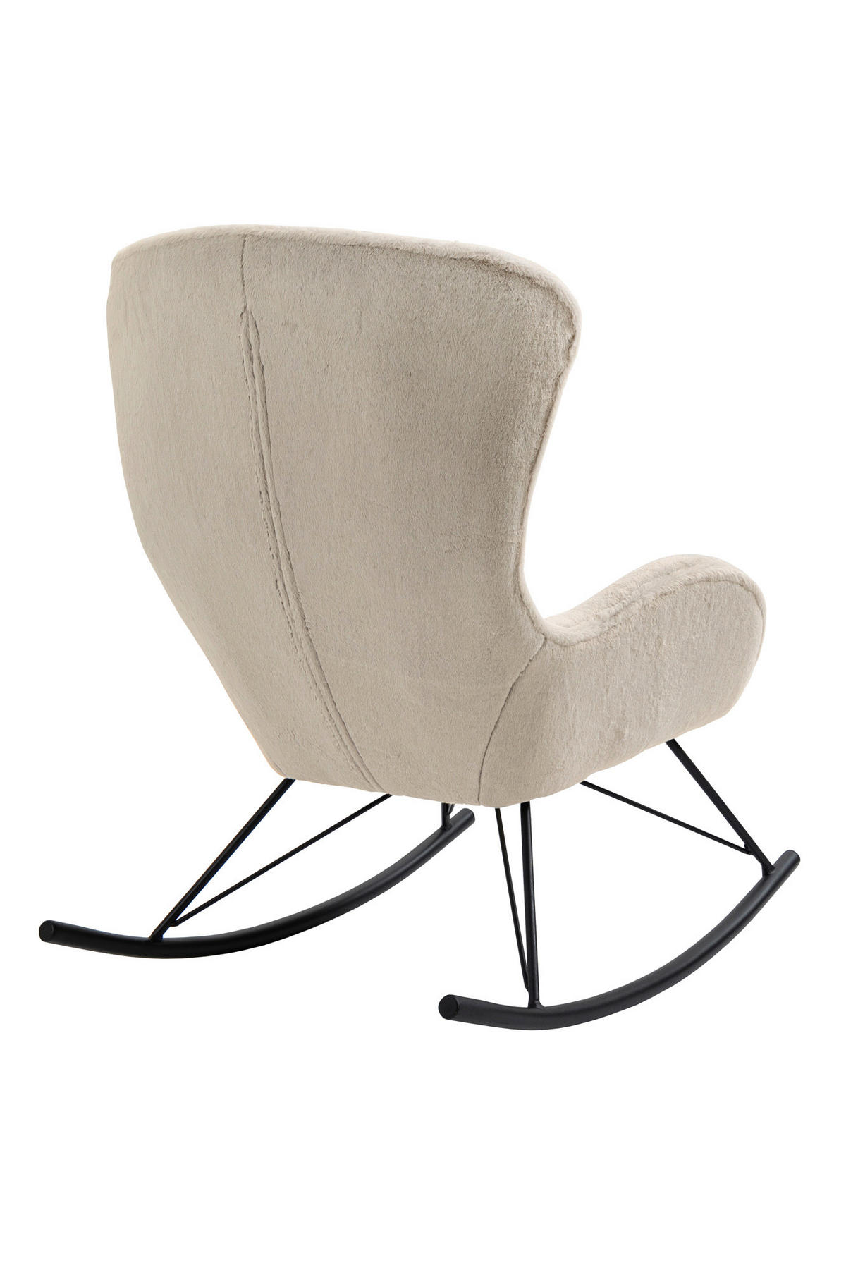 SCHAUKELSTUHL in Beige, Schwarz  - Beige/Schwarz, MODERN, Textil/Metall (70/102/94cm) - Livetastic