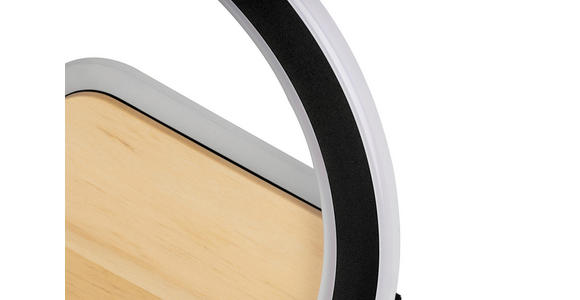 LED-DECKENLEUCHTE 30/6 cm   - Schwarz/Naturfarben, LIFESTYLE, Holz/Kunststoff (30/6cm) - Novel