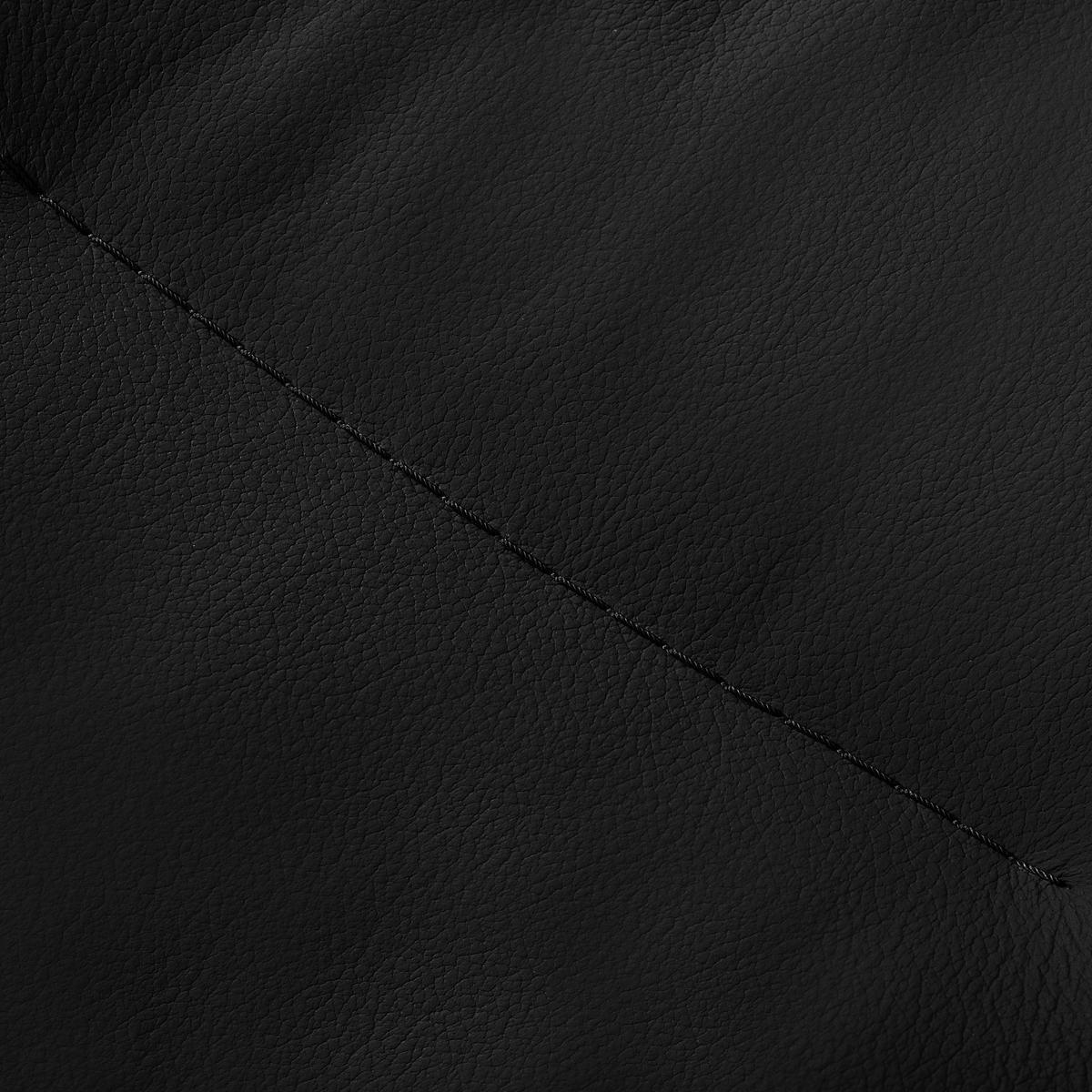 SESSELSET Echtleder Schwarz  - Schwarz, Design, Leder/Metall (67/87/74cm) - Livetastic